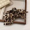 Pinza para el pelo con lazo de leopardo estilo coreano para mujer, grande, de alta gama, color rojo cibernético, con forma de tiburón