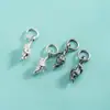 Accesorios Macizos de Plata de Ley S925 Colgante Flor de Pino Brote Colgante Estrella de Múltiples Puntas Meteoro Pulsera de Cristal Charm