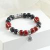Pulseira de Cerâmica com Contas Grandes Moldadas Novo Estilo Chinês Estilo Étnico Anel Único Joia de Cerâmica Pulseira com Tira Feita à Mão com Contas