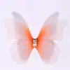 Oushu Nuevo Tul de doble capa degradado de 5 cm Mariposa colorida Accesorios para el cabello DIY hechos a mano Materiales decorativos Flores para zapatos