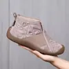 Zapatos de Algodón para Mujer de Invierno Zapatos de Algodón de Caña Alta Suela Blanda Antideslizantes Forrados de Felpa Ligeros Zapatos sin Cordones Botas de Nieve Zapatos de Algodón para Mamá