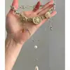 Collar con Colgante de Perla en Forma de Gota de Agua Redonda de Diamante, Cadena de Clavícula de Nicho de Moda y de Gama Alta, Joyería Versátil y Elegante