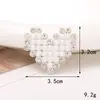 Nova Joia de Liga de Zinco com Coração de Diamante Quadrado Suporte de Airbag com Material de Diamante Pérola Furo Sapatos Acessórios DIY
