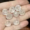 Coleção de Cristal Branco Natural, Contas de Abóbora, Contas de Flor de Maracujá, Acessórios Artesanais, Pulseiras DIY Feitas à Mão, Joias da Moda