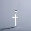 Colar Cruz Simples Celebridade da Internet Ins Estilo Frio Design Feminino Corrente para Clavícula Colar Cruz Punk Atacado