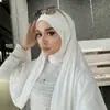 Nuevo Conjunto de Gorro Elástico con Cordón Conveniente Estilo Malayo para Mujer, Bufanda Larga Versátil para Ropa de Abrigo
