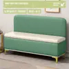 Banco para trocar de sapato para uso doméstico na sala de estar, banco sofá moderno de luxo leve com encosto, adequado para quarto, com função de armazenamento, banco longo montado na parede