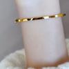 Pulsera Gloff Silin Simple de 2 mm Pulsera de Oro de 18k para Mujer Pulsera Roja de Internet Muy Fina Pulsera Ancha para Mujer