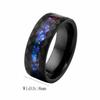 Anillo de Acero de Titanio de Moda con Forma de Diamante, Concha Colorida con Aceite Goteando, Anillo Personalizado de Moda para Hombre, Joyería al por Mayor para Comercio Electrónico