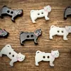 Botão de Gato Preto e Branco Fofo Desenho Animado Desenho Animado Artesanal DIY Acessórios Decorativos Botão para Suéter Casaco Cheongsam