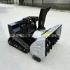 Exportado para o Canadá: Lançador de Neve com Esteiras Controlado Remotamente, Máquina Municipal de Limpeza de Neve em Estradas, Máquina Inteligente de Remoção de Neve para Fábricas
