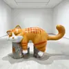 Escultura Decorativa Criativa de Gato em Fibra de Vidro para Exterior Loja de Desenhos Animados Fachada de Loja Gramado de Shopping Atrativo de Tráfego Fibra de Vidro Feito Sob Medida