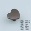 Manija de Puerta Moderna en Forma de Corazón, Manija de Agujero Único de Latón Cepillado Dorado de Lujo Ligero para Armario Infantil, Colección de Manijas para Muebles de Cajón