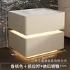 Mesa de noche flotante de lujo ligero con luz sensor, carga inalámbrica, cerradura de contraseña multifunción, mueble de almacenamiento para dormitorio principal de celebridad de internet, estilo nuevo
