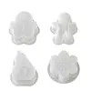 Chunqi Natal Homem de Gengibre 3D Boneco de Neve Floco de Neve Molde de Silicone Vela Aromática DIY Molde de Gesso