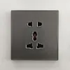 Interruptor de Pared para Hogar de Vidrio Templado Interruptor para Hotel Boutique Plata Estrella Enchufe USB Panel de Interruptores de Comercio Exterior