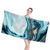 Toalla de Playa Nueva de Microfibra Estampada Transfronteriza con Estampado de Figuras para Limpiar el Sudor al Nadar, Toalla de Tienda para Asiento de Playa, Toalla de Baño