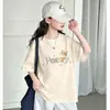 Ropa para Niños, Camisetas de Manga Corta de Algodón Puro para Niñas, Ropa Casual Casual de Venta Caliente en Verano para Niños Medianos y Grandes, Tops de Manga Corta Elegantes y de Moda para Niñas