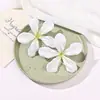 Cabeça de Flor Artificial de Clematis Flor Falsa Flor DIY Grampo de Cabelo para Franja de Mulheres Clipe Lateral Cabeça de Flor de Lírio Tridimensional