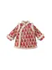 Baoxuan Vestido de Invierno Nuevo para Niños Estilo Chino Hanfu Estampado Nacional con Bordes Deshilachados Ropa de Algodón de Invierno Vestido para Niñas