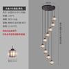 Lustre Longo para Escada Moderno Simples Escada Duplex Cristal Estilo Americano Luxo Leve Villa Arranha-céu Rotativo Lâmpadas de Sótão