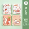 Mini Cuaderno Portátil Dibujos Animados A7 Cuaderno de Espiral 160 Páginas Patrón de Dibujos Animados Página Interior de Línea Horizontal Cuaderno de Espiral Pequeño Venta al por Mayor