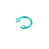 Anillo de Herradura en Forma de C de Acero Inoxidable Transfronterizo Europeo y Americano Anillo de Nariz de Cono Puntiagudo de Acero Inoxidable Electrochapado Joyería para Piercing Fabricante Mayorista