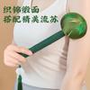 Martelo de Saúde de Artemísia Folha de Bambu Verde para Massagem de Meridianos, Batendo nos Oito Pontos de Acupuntura, Martelo de Moxabustão com Superfície de Cetim, Martelo de Artemísia para Prosperidade e Abundância
