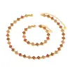 Conjunto de Acessórios de Moda Cruzado com Strass Completo Trevo de Quatro Folhas Colar para Clavícula Pulseira de Aço Inoxidável com Galvanoplastia a Vácuo Venda Direta da Fábrica no Atacado