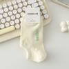 Calcetines Para Mujer Verano Hola Tubo Corto Estilo Universitario Calcetines Invisibles Para Mujer Color Caramelo Estampado en Caliente Letra Calcetines Para Mujer Calcetines de Algodón