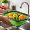 Cesta Filtrante de Água Dobrável Multifuncional Tábua de Cortar Legumes e Frutas Cesta de Limpeza Ferramenta de Drenagem Funil Telescópico de Silicone