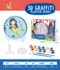Disco de Pintura de Yeso para Niños Simulación DIY con Diseño de Triceratops, Juguete Creativo de Graffiti para Niños y Niñas