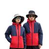 Chaqueta con capucha de colores a juego algodón acolchado chaqueta chaqueta top impresión de logo personalizado chaqueta de invierno para hombre chaqueta de algodón acolchado gruesa