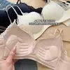 Lingerie Sexy em V para Mulheres com Seios Pequenos, Efeito Realçador e Ampliador, Patchwork de Renda Brilhante Sem Costura, Sutiã com Bojo em Palma Anti-Queda