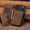 Funda Adecuada para Teléfono Plegable Iphone18Pm, Soporte de Carga Inalámbrica Magnético Tres en Uno con Ranura para Tarjetas, Funda de Cuero S26U