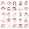 50 Pegatinas de Cuento de Hadas Rosas, Femeninas, Frescas, Infantiles, Rosas, Lindas, Impermeables, Decorativas para Tazas de Té con Leche
