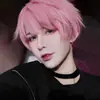 Peruca Cosplay Japonesa Cabelo Curto Masculino É Muito Universal para Adolescentes Natural Realista Fofo Peruca Diária para Meninos Adorno de Cabeça