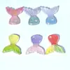 Cauda de peixe com cor de gradiente simulada para capa de celular DIY, presilha de cabelo, fivela de sapato, bolsa, acessórios de decoração de carro, componentes de ornamento de resina