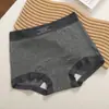 Cueca Boxer Pequena Cinza de Algodão Puro para Mulheres com Forro Antibacteriano, Amiga da Pele, Cintura Média, Alta Elasticidade, Sem Costura, Boxer Feminina Plus Size