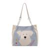 Bolsa Feminina com Tema de Cachorro 2026 Nova Moda Tendência Bolsa de Grande Capacidade Estilosa para o Dia a Dia Versátil Bolsa de Ombro Tote