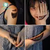 Nuevas Pegatinas de Tatuaje de Boca Grande de Halloween Transfronterizas Terror Thriller Araña Pegatinas Impermeables DIY Pegatinas de Tatuaje para la Cara