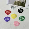Acessórios para Joias DIY Coloridos Cola Doce Etiqueta de Coração em Inglês Pulseira de Silicone Pingente Pingente de Colar