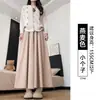 Calça saia de arroz glutinoso para mulheres, emagrecedora, casual, solta, corte A, estilo Yamamoto, calça larga preguiçosa, cintura alta, adequada para primavera e outono
