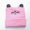 Gorro de punto estilo coreano para otoño e invierno, gorro de hilo de algodón para bebé, gorro cálido, gorro de lana de gatito para niños, gorro de punto, gorro estilo B