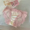 Bragas románticas de encaje calado estilo francés para mujer, entrepierna de algodón puro, antibacterianas, transpirables, puras y sexys, con detalle de lazo, bragas para mujer