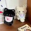 Fofo Bichinho de Pelúcia com Guizo Pingente Gatinho Chaveiro de Mochila para Menina Pingente de Boneca Pingente de Presente para Casal