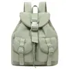 Mochila Fresca y Sencilla Estilo Dopamina con Múltiples Bolsillos, Mochila de Viaje Ligera Impermeable de Nailon con Cierre de Cordón para Mujer