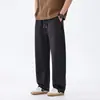 Pantalones casuales para hombre 2026 verano nuevo estilo sueltos finos rectos pantalones de chándal casuales algodón