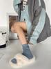 Calcetines waffle de línea gruesa AMUSIVE estilo deportivo retro línea gruesa estilo ins finos nicho versátiles calcetines de felpa