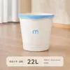 Cubo de basura para el hogar, sin tapa, de boca abierta, con borde, Nuevo estilo 2026, para baño, dormitorio, material PP, gran capacidad, papelera